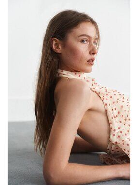 ZARA GEORGETTE HALTER TOP